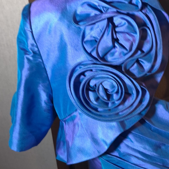 Marisa Baratelli 100% Thai Silk Strapless Dress and Cropped Jacket - Picture 7 of 17